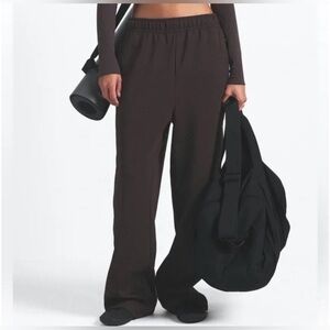 NikeSKIMS Matte Tricot - Side Snaps Pants in Dark Roast BRAND NEW SIZE XS